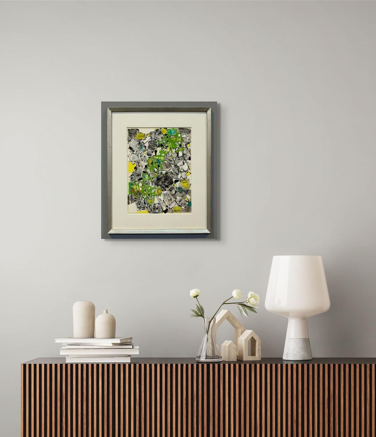 Composition jaune et verte en vente 2