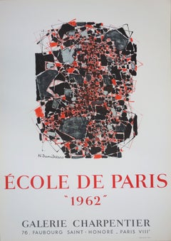 Abstract composition - Lithograph poster for the "Ecole de Paris 1962" (Mourlot)