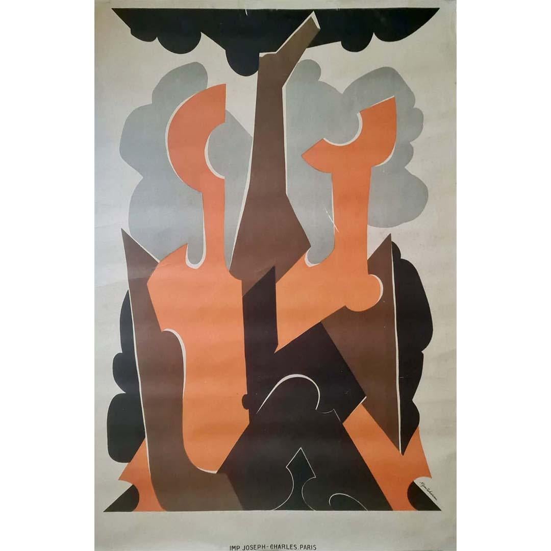 Before the letter - Natalia Gontcharova 1926 poster for the Grand Bal de nuit - Print by Natalia Goncharova