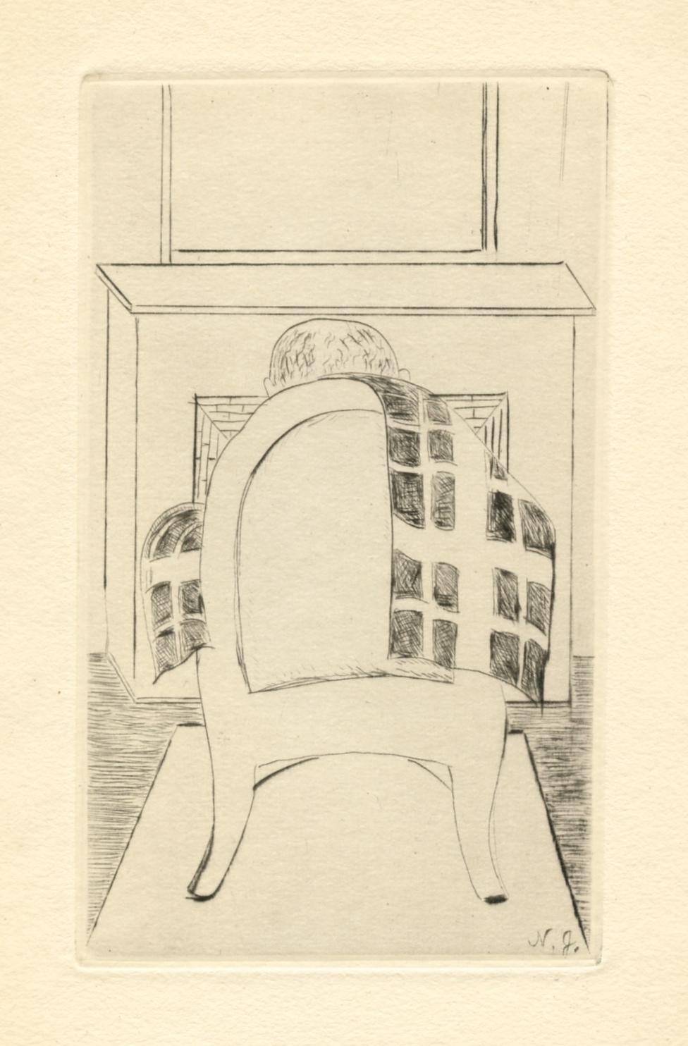 original etching - Print by Natalia Goncharova