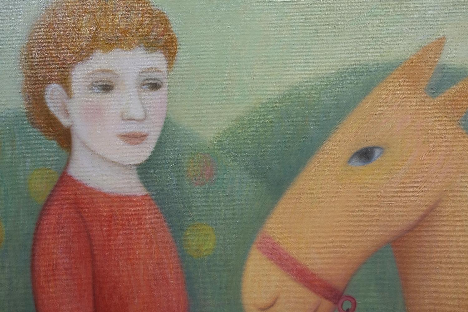 L'ORA DELLA MELA - Figurative Painting Marrone di Natalia Ivanova