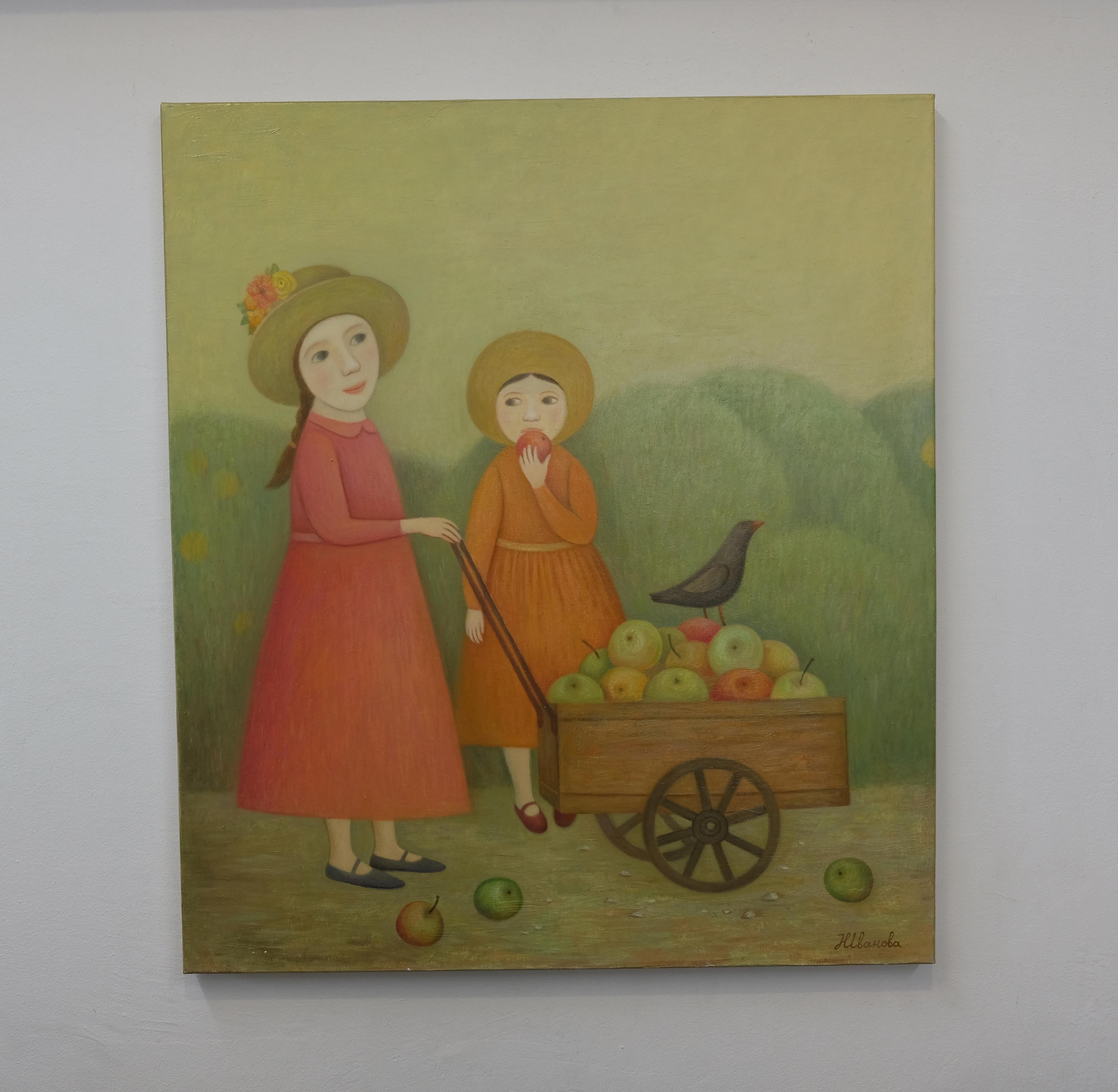 ÖL AUF KANAVAS
1 TEIL EINES TRIPTYCHONS.
Hängefertig.
Versand aus Belarus, Minsk.

Natalia Ivanova ist eine bekannte belarussische Malerin, die im Stil der symbolischen figurativen Kunst arbeitet. Ihre Bilder wurden in Museen wie dem Nationalen