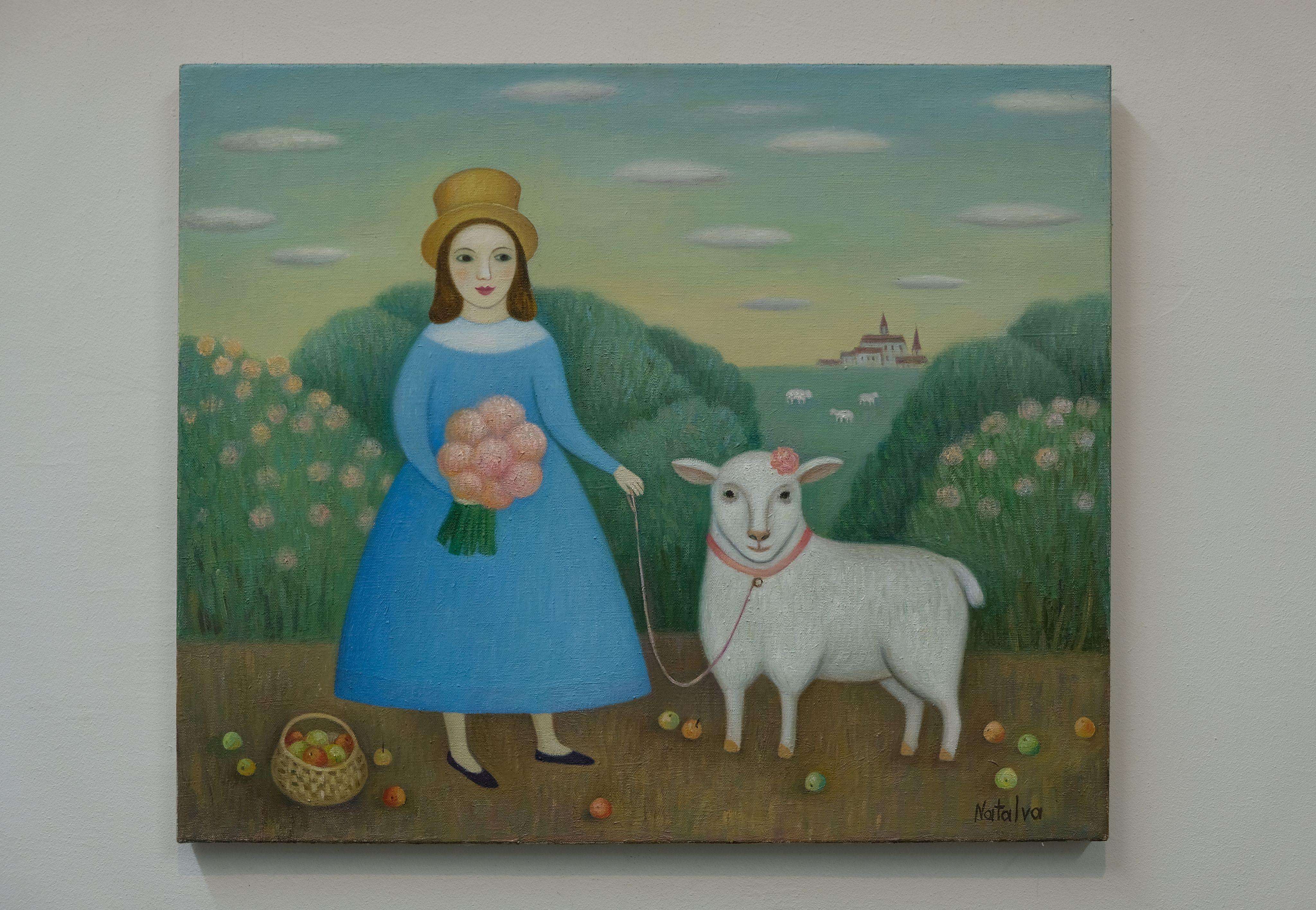IDYLL - Figurative Painting Grigio di Natalia Ivanova
