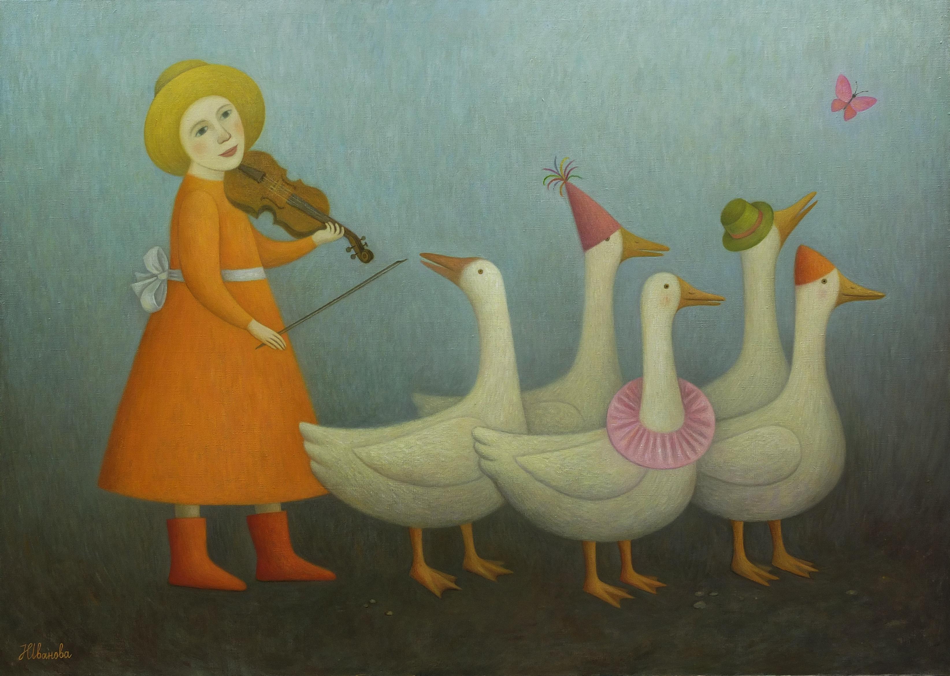 Figurative Painting di Natalia Ivanova - LE MIE OCHE, LE OCHE