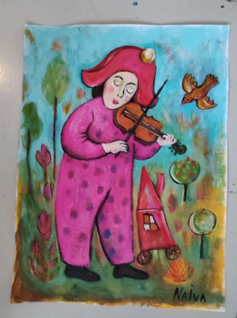 MÚSICA DE VERANO - Still-Life Painting Gris de Natalia Ivanova