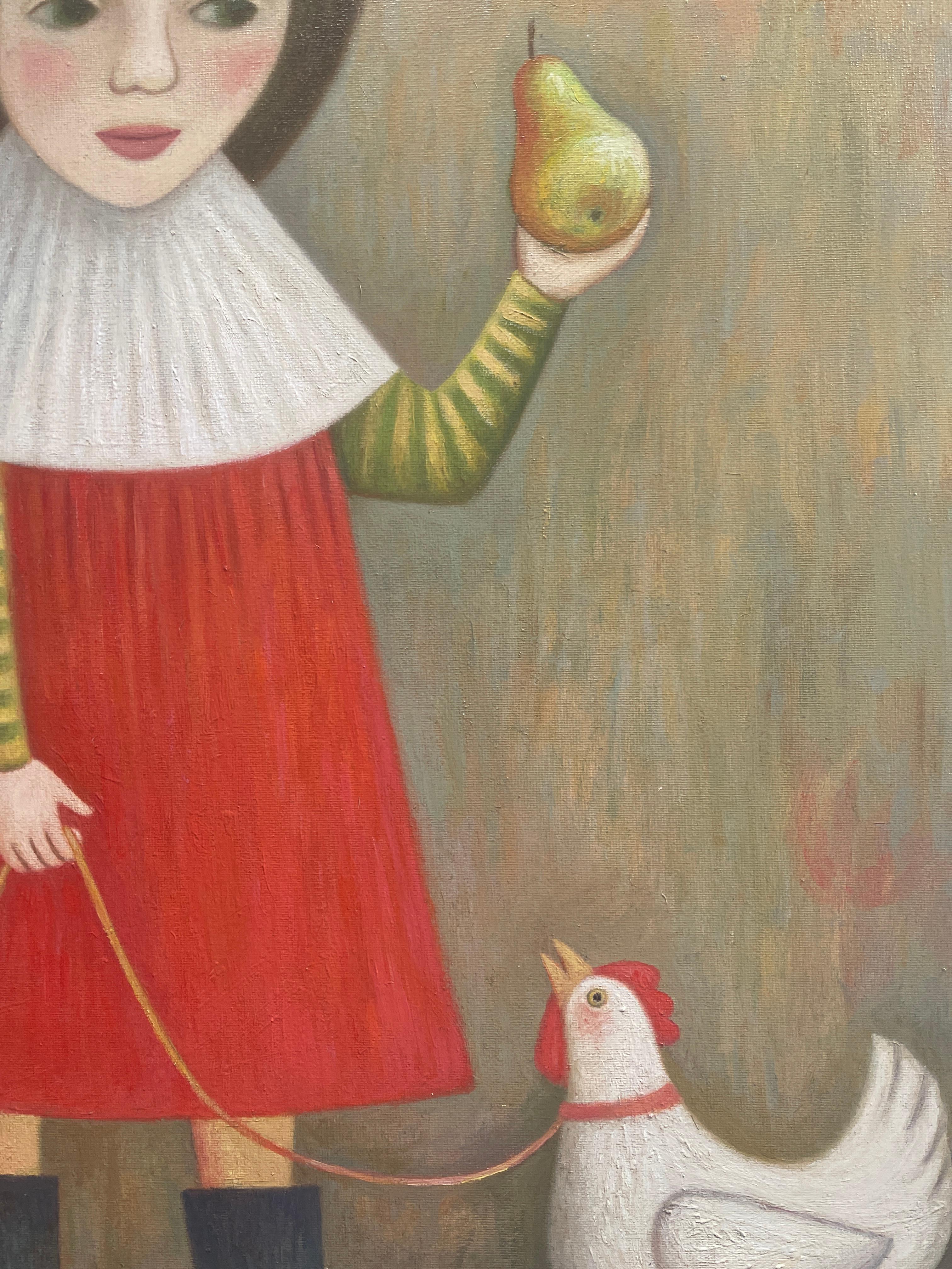 ZEIT FÜR BIRNEN (Volkskunst), Painting, von Natalia Ivanova