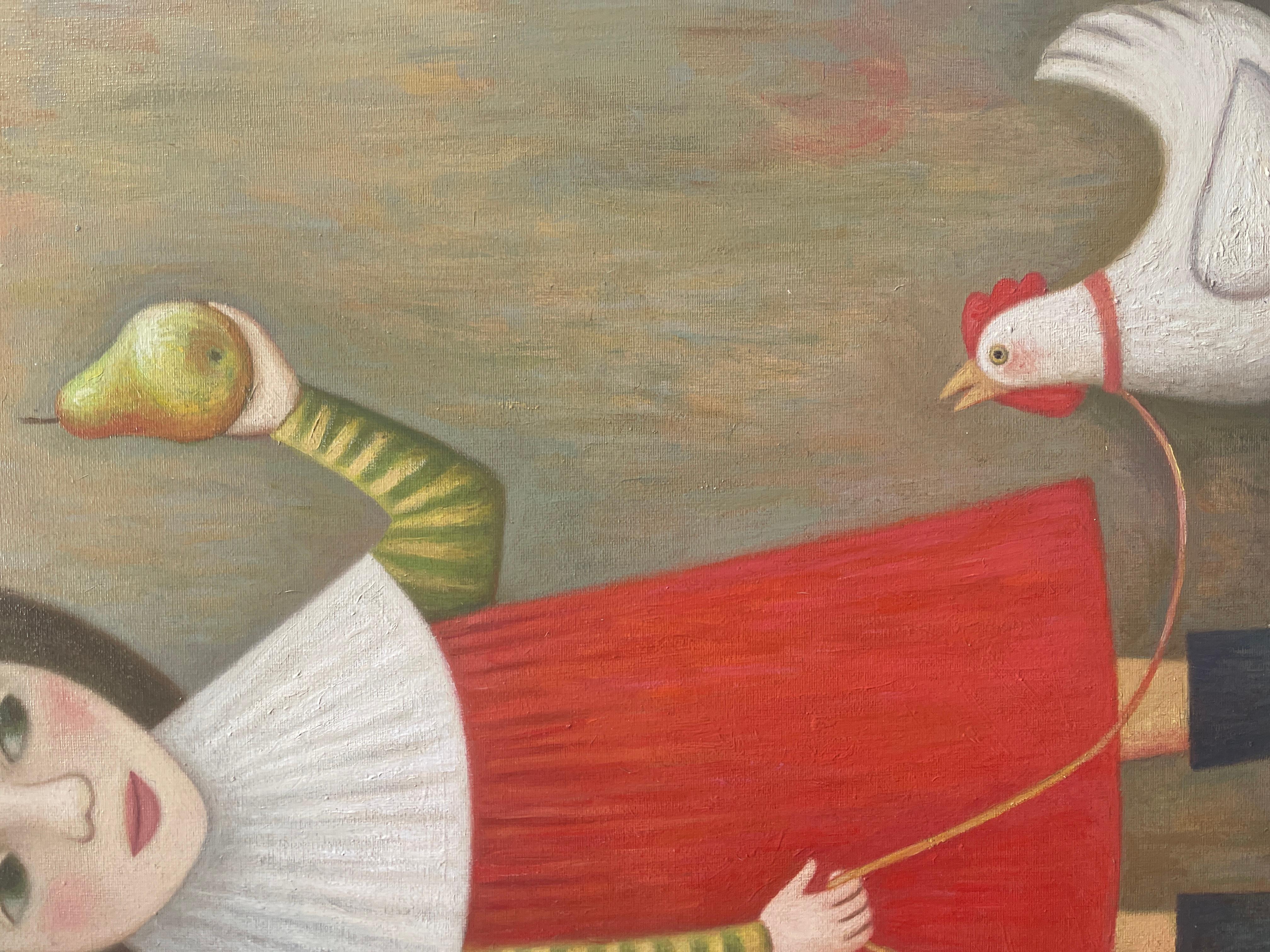 TEMPO PER LE PERE - Painting Arte popolare di Natalia Ivanova