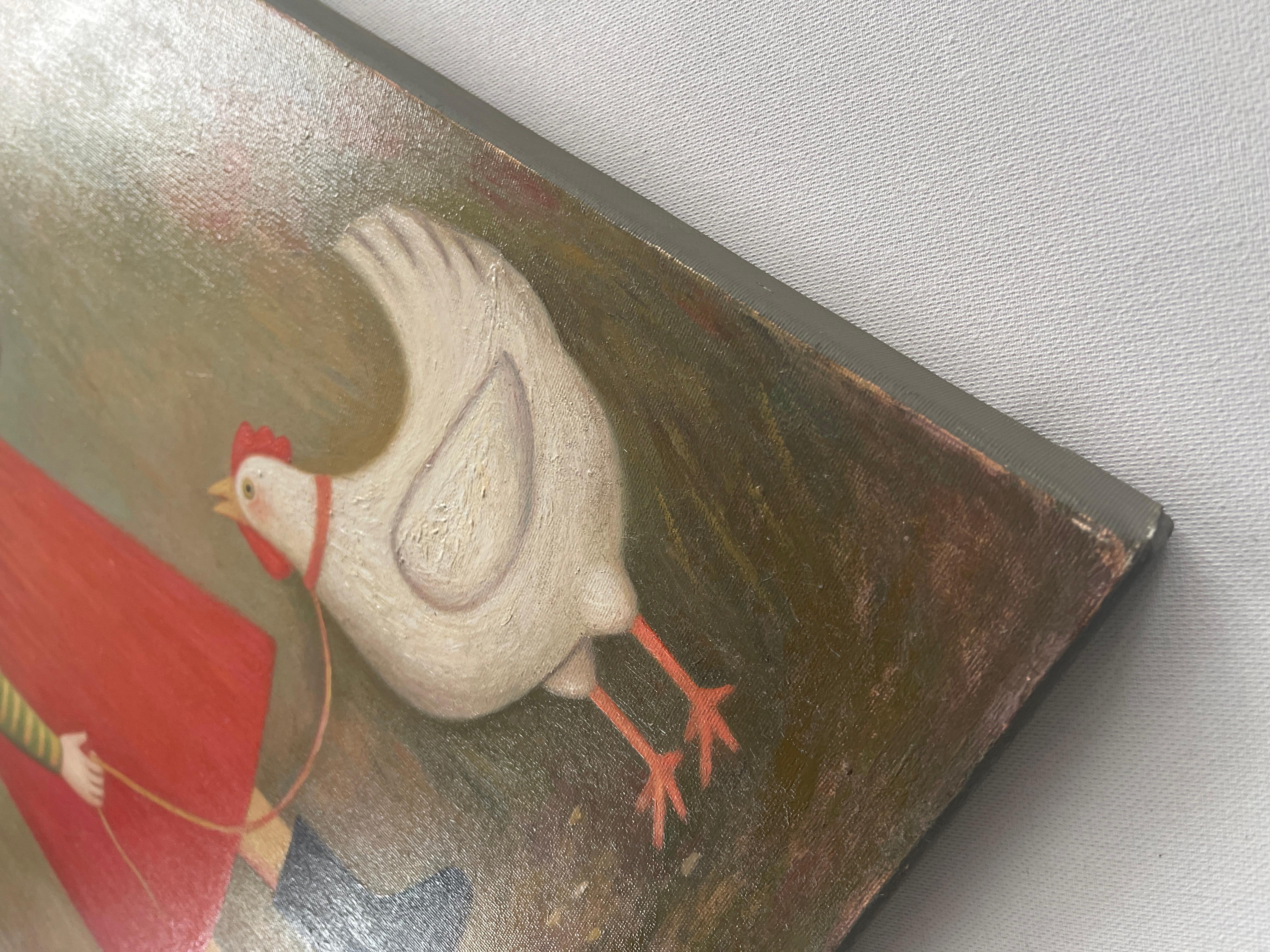 OLIO SU TELA
Pronto per essere appeso.
Spedizione dalla Bielorussia, Minsk.

Natalia Ivanova è una nota pittrice bielorussa che lavora nello stile dell'arte figurativa simbolica. I suoi dipinti sono stati esposti nelle sale di musei come il Museo
