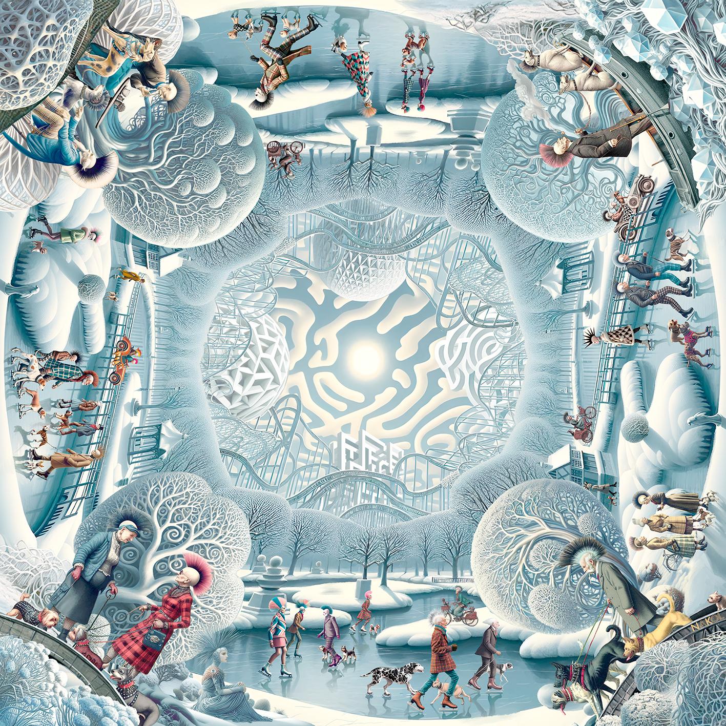 Natalia Kolpakova Figurative Print - "Winter Punks"