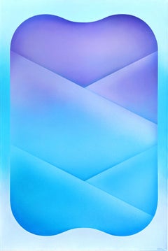 Midnight Palm Tree - Abstract Painting, Acrylics and Airbrush on Canvas, 2021