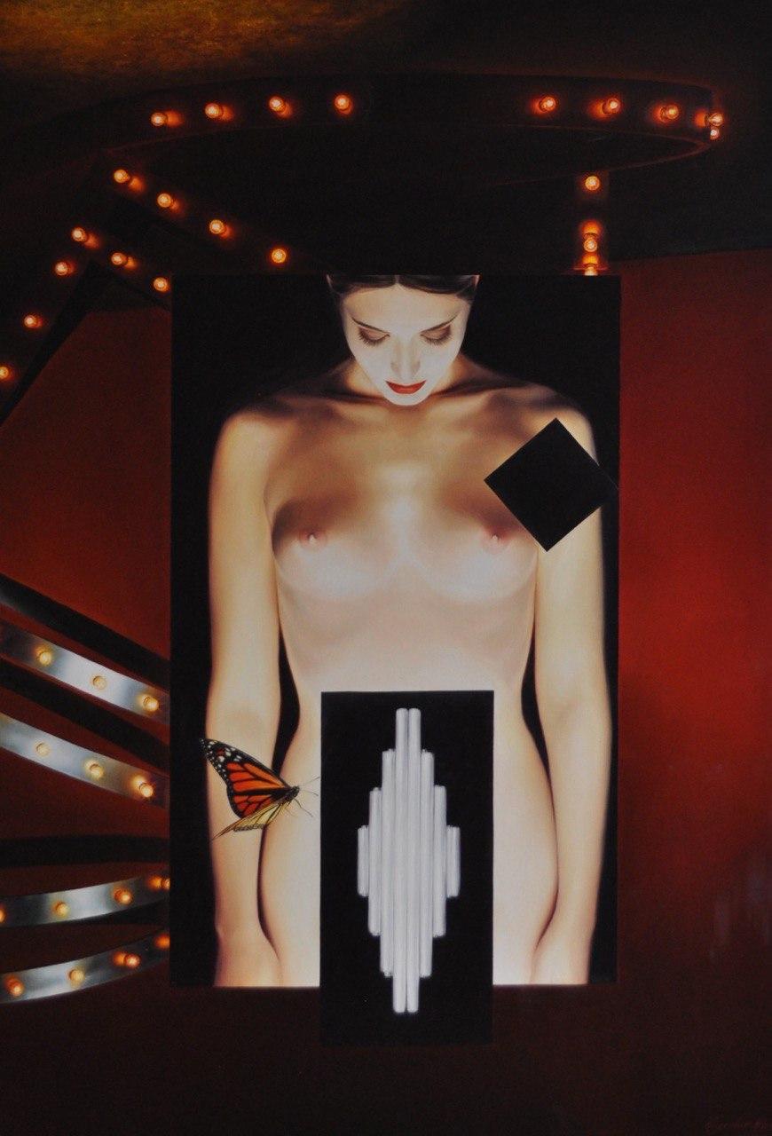 Singolarità - Nude Painting Marrone di Natalia Pustovit