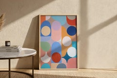 Disegni Art Déco, tonalità vivaci, geometria Bauhaus, cerchi e forme, Carta 2026