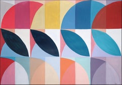 Bauhaus-inspiriert, horizontale bunte Brise Blöcke, tropischer Modernismus, modular