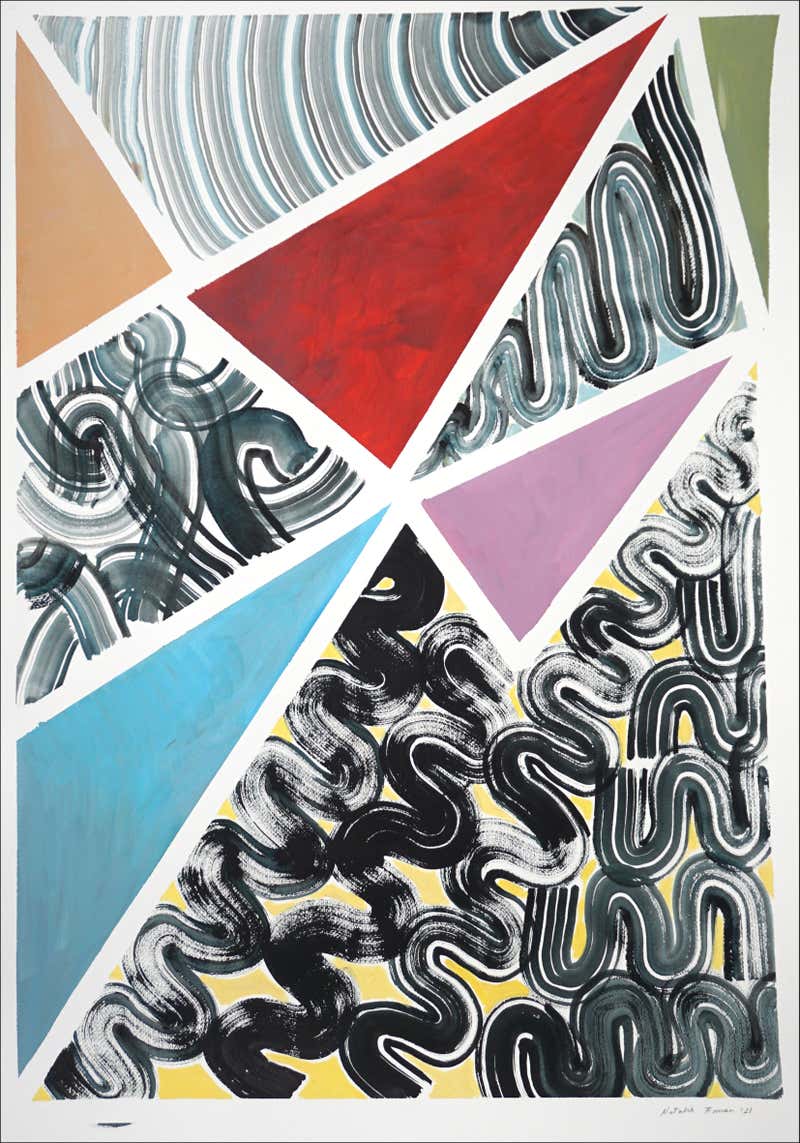 Natalia Roman - Constructivist Triangles in Pastel Primary Tones ...