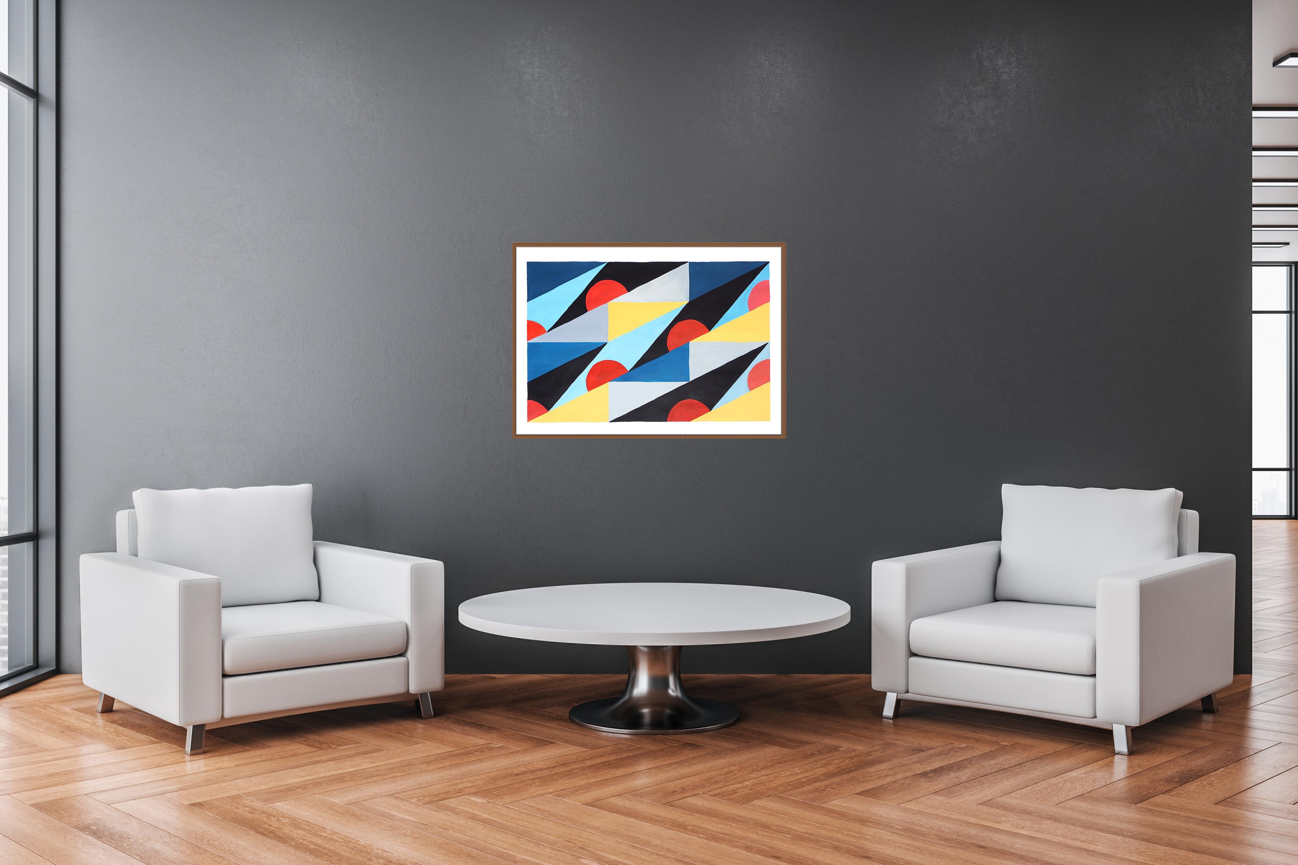 Estas series de cuadros de Natalia Roman recogen su inspiración de las formas geométricas y minimalistas y de las pinturas de principios del Modernismo, con especial énfasis en las formas Art Déco de los años 30, 40 y 50. Las sutiles pero elegantes