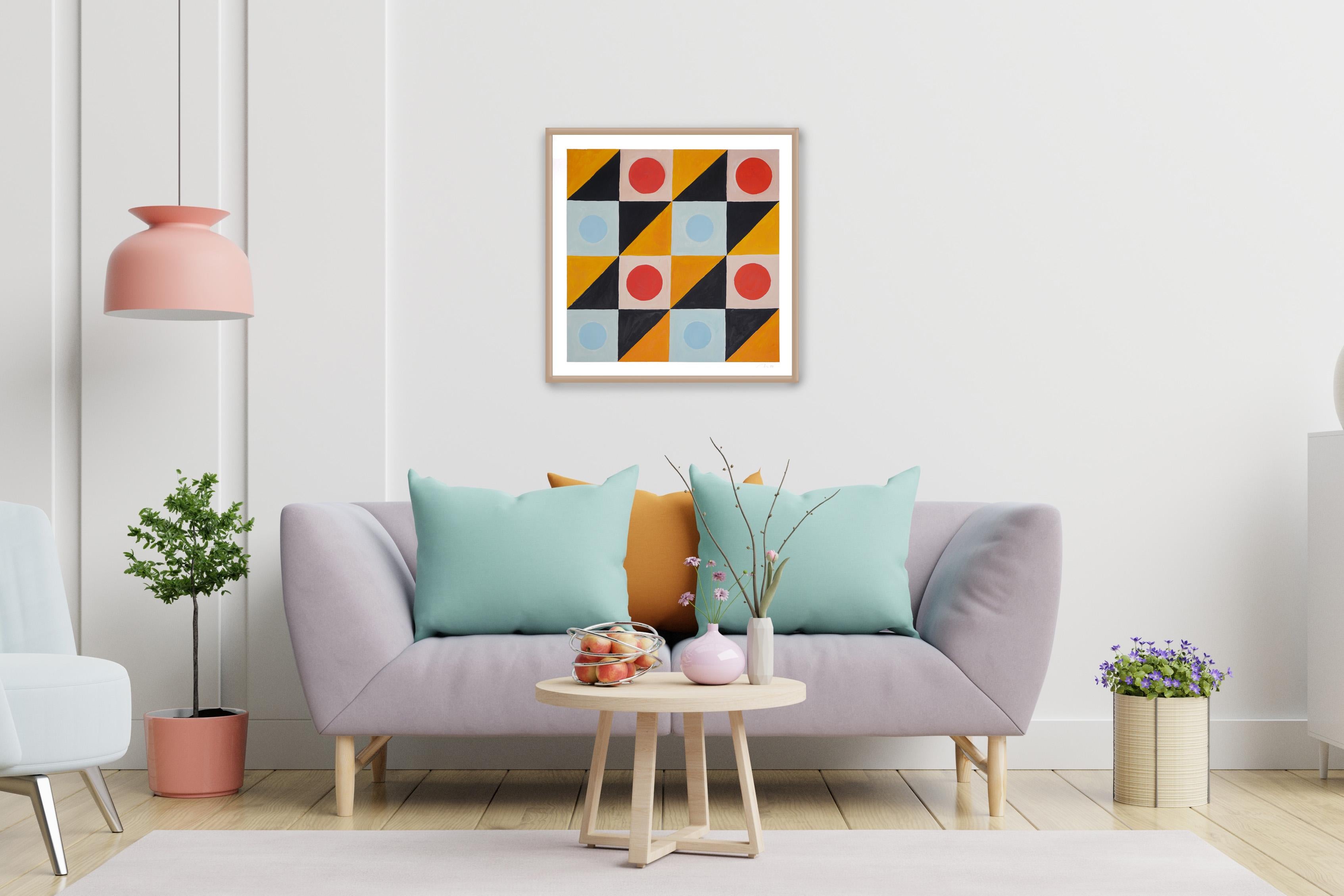 Estas series de cuadros de Natalia Roman recogen su inspiración de las formas geométricas y minimalistas y de las pinturas de principios del Modernismo, con especial énfasis en las formas Art Déco de los años 30, 40 y 50. Las sutiles pero elegantes