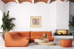 Hidden Shapes and Primary Colors, Geometric Terrazzo Patterns, Tan Background