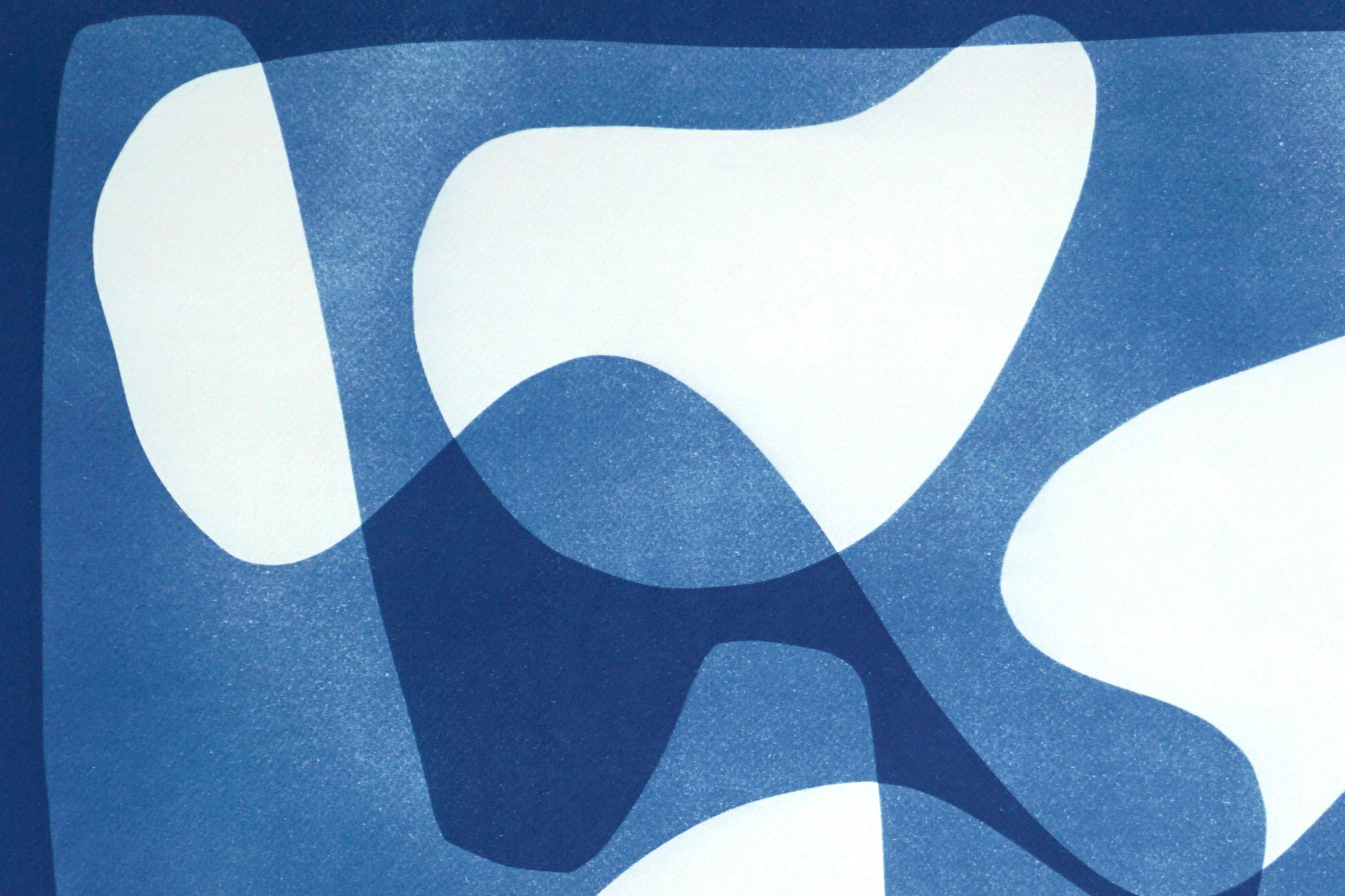 Natalia Roman - Looping Landscape, Modern Shapes Blue Tones, Jetsons ...