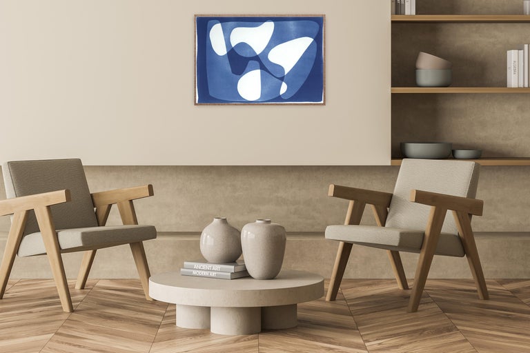 Natalia Roman - Looping Landscape, Modern Shapes Blue Tones, Jetsons ...