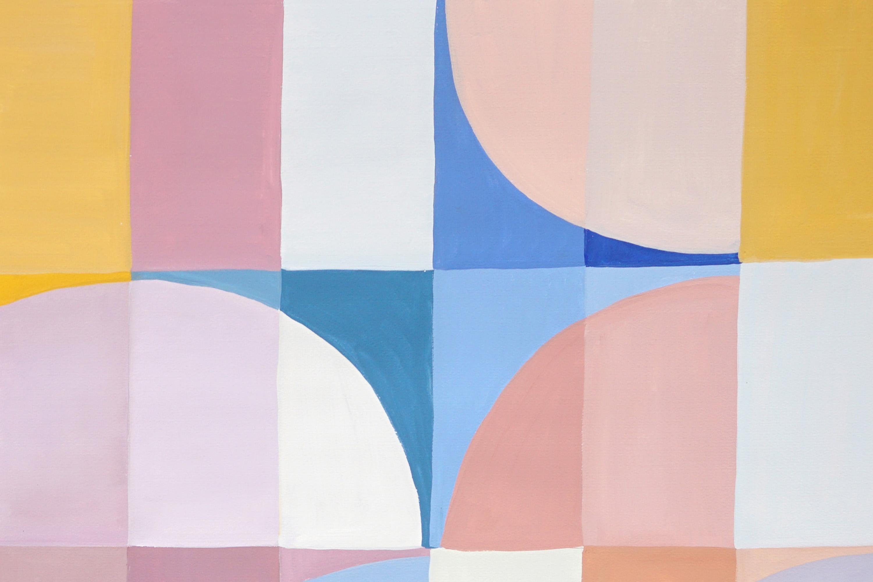 Mauve Tulip, Bauhaus Arches Patterns, Pastel Tones Architecture Harmony, Paper For Sale 2