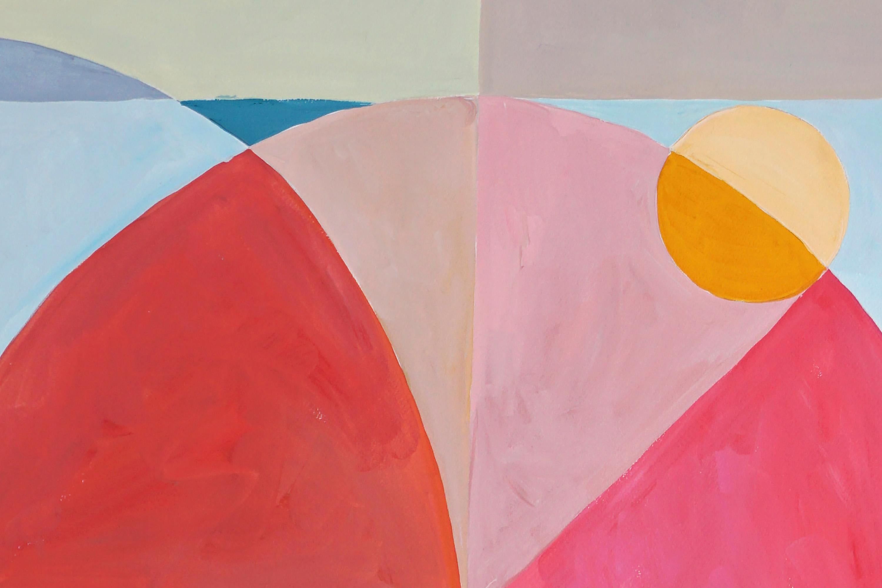 abstract flamingo painting