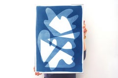 Playful Pools, Blue Abstract Water Shapes, Jetsons Style, Memphis Inspiration