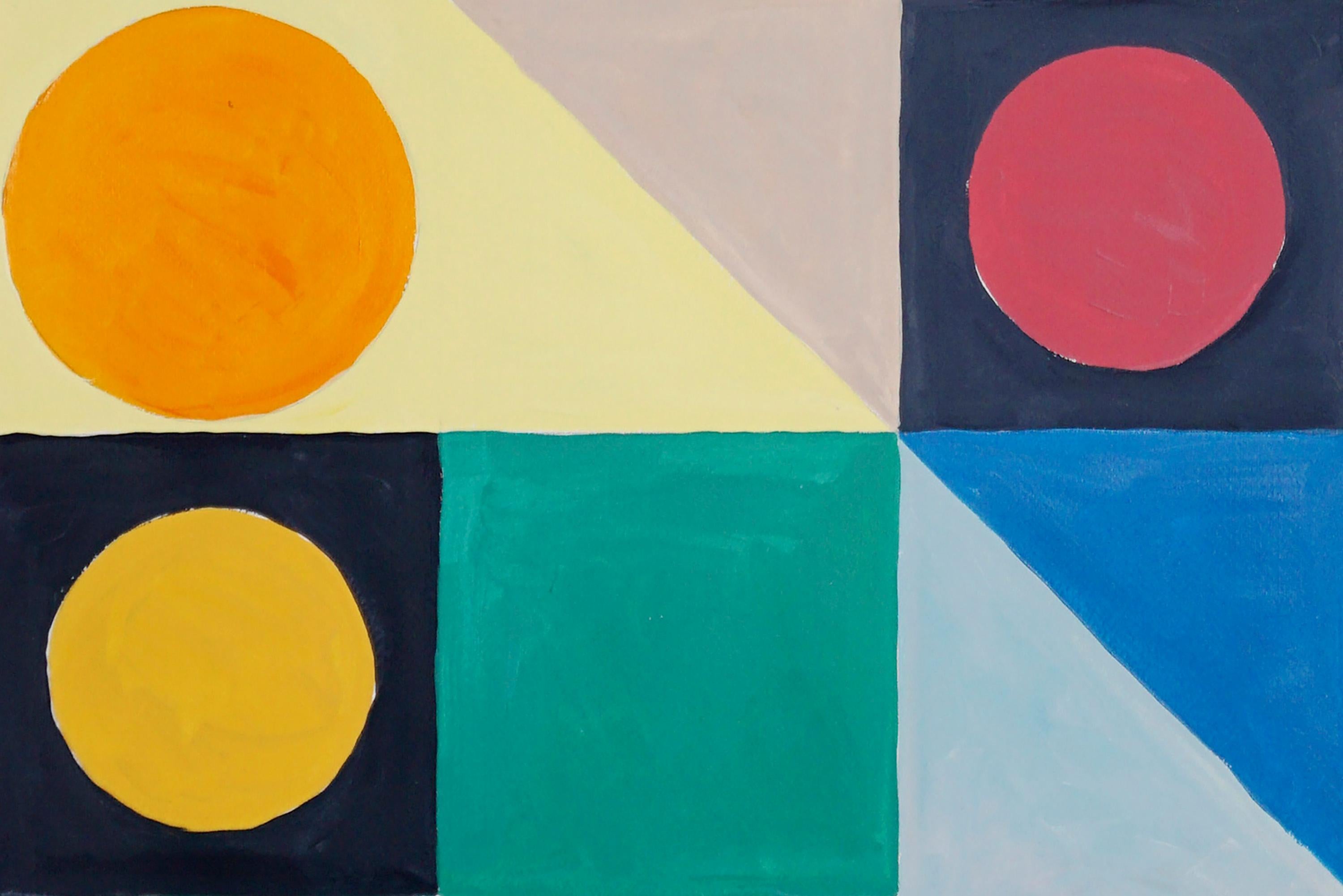 Questa serie di dipinti di Natalia Roman trae ispirazione dalle forme geometriche e minimaliste e dai dipinti dell'inizio del Modernismo, con un'enfasi particolare sulle forme del Bauhaus degli anni '30, '40 e '50. Le combinazioni di colori, sottili