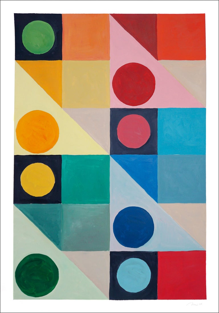 Natalia Roman – Primary Tones Geometrisches Regenbogen, vertikale CMYK ...