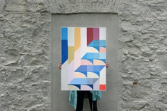 Escalera a la Cima, Arcos del Modernismo de la Era Espacial, Arcos Geométricos Azules Bauhaus