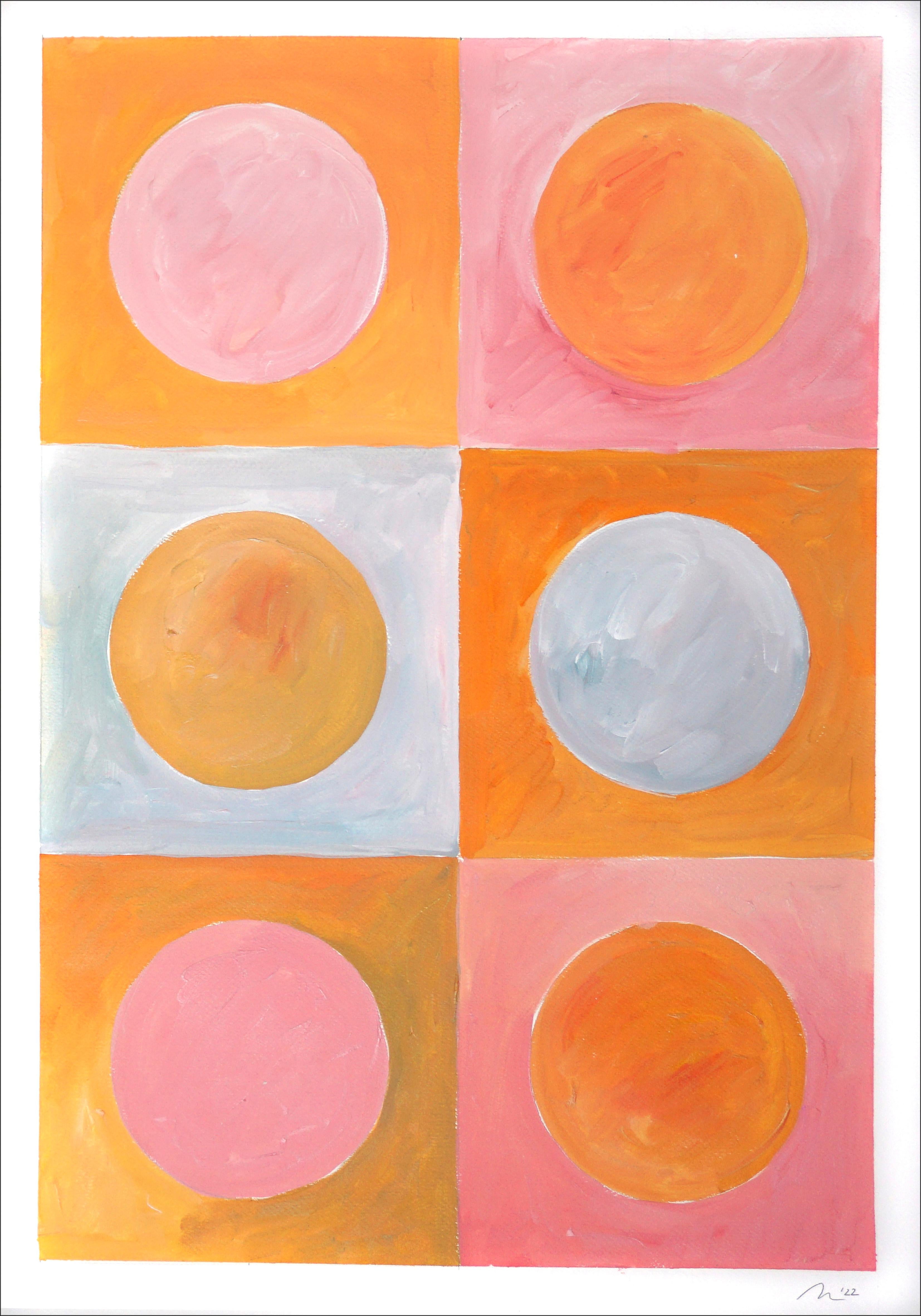 orange and pink sunset painting