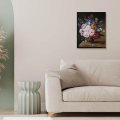 Summer Flowers-Original Still Life Oil Painting on Canvas, Contemporary Art