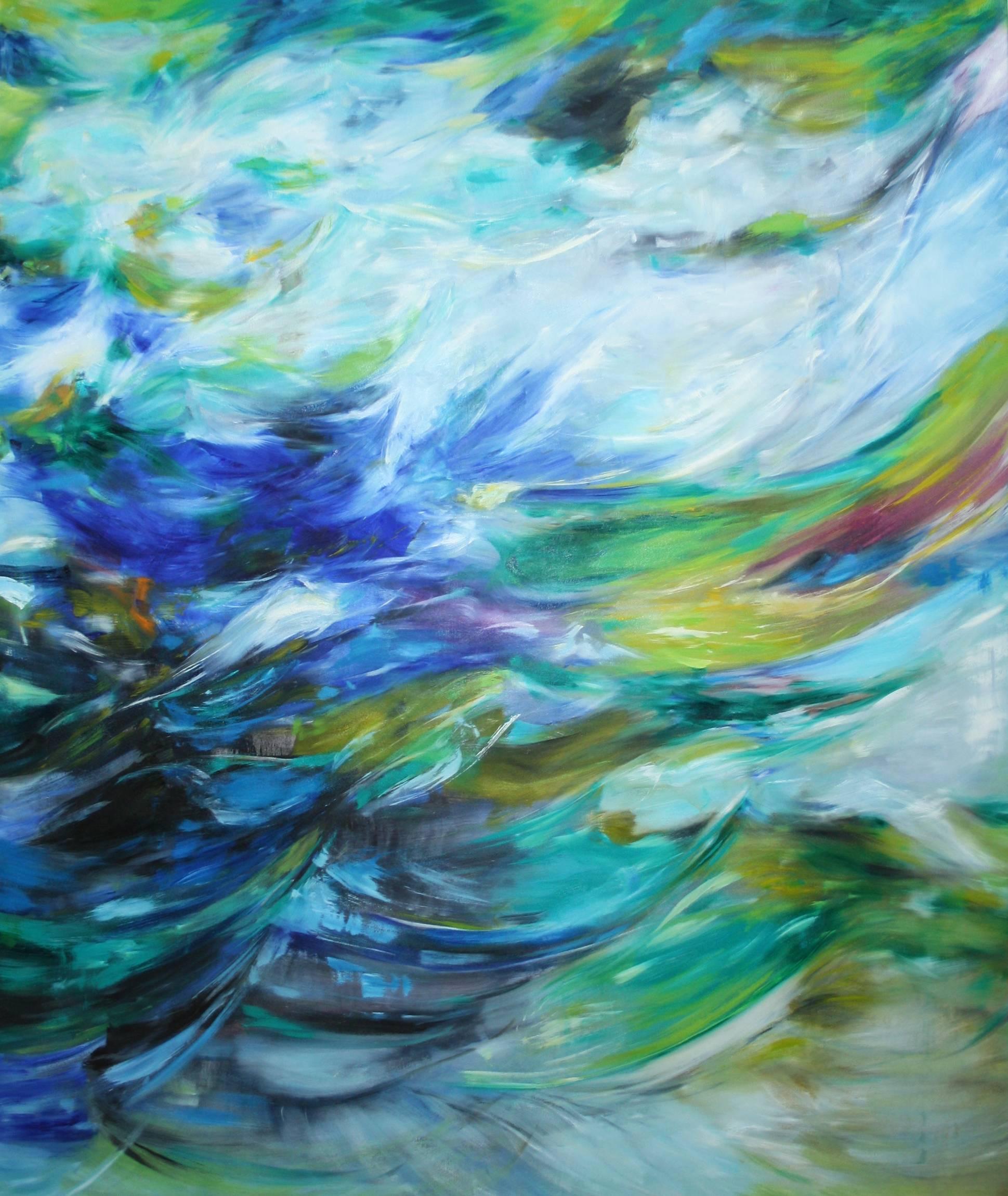 Natalia Wrobel Abstract Painting - Soul Sea II