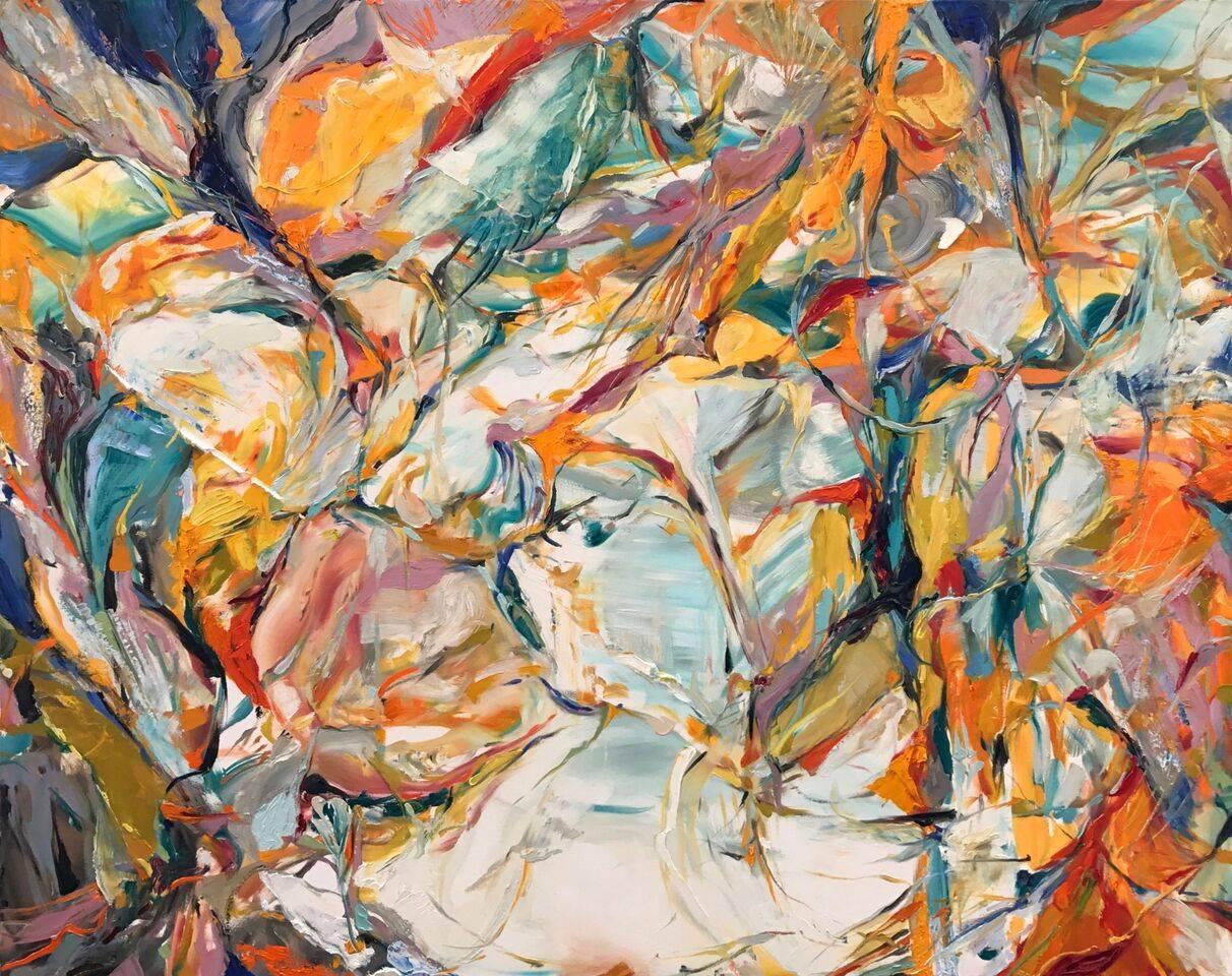 Natalia Wrobel Abstract Painting - Speck Pond