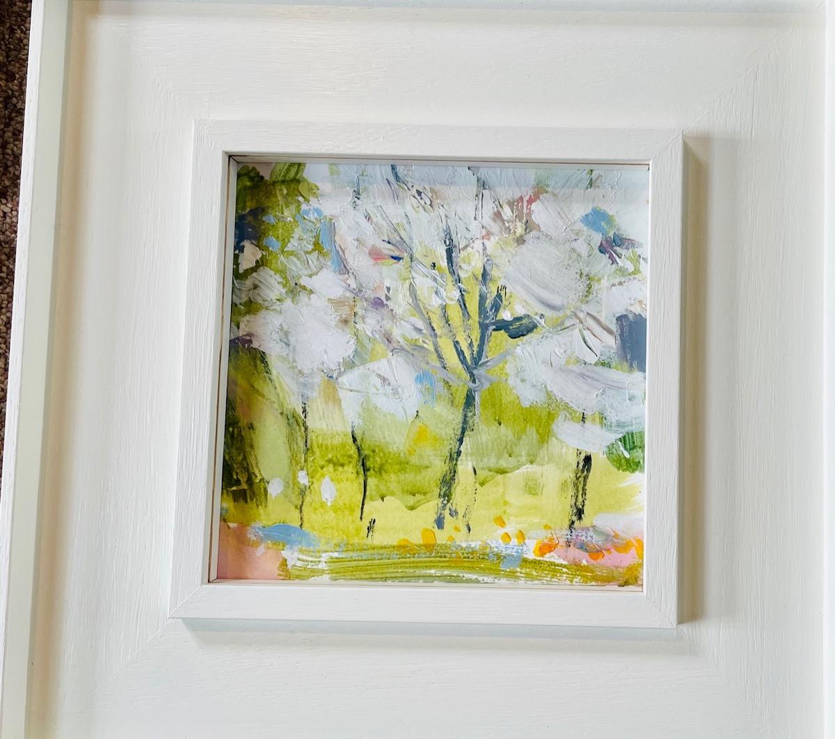 Park Blossom I by Natalie Bird, abstract painting, original art for sale - Abstract Painting by Natalie Bird 