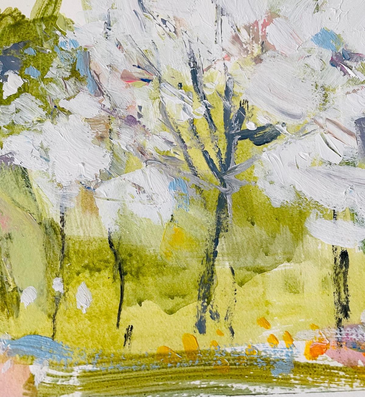 Park Blossom I by Natalie Bird, abstract painting, original art for sale