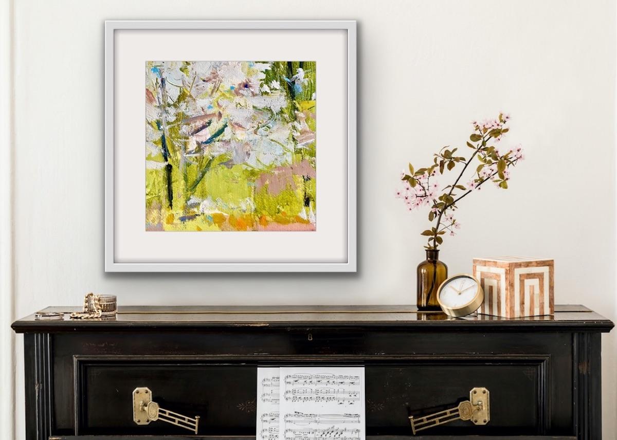 Park Blossom II, Natalie Bird, Pittura originale, arte contemporanea, arte astratta - Painting di Natalie Bird 
