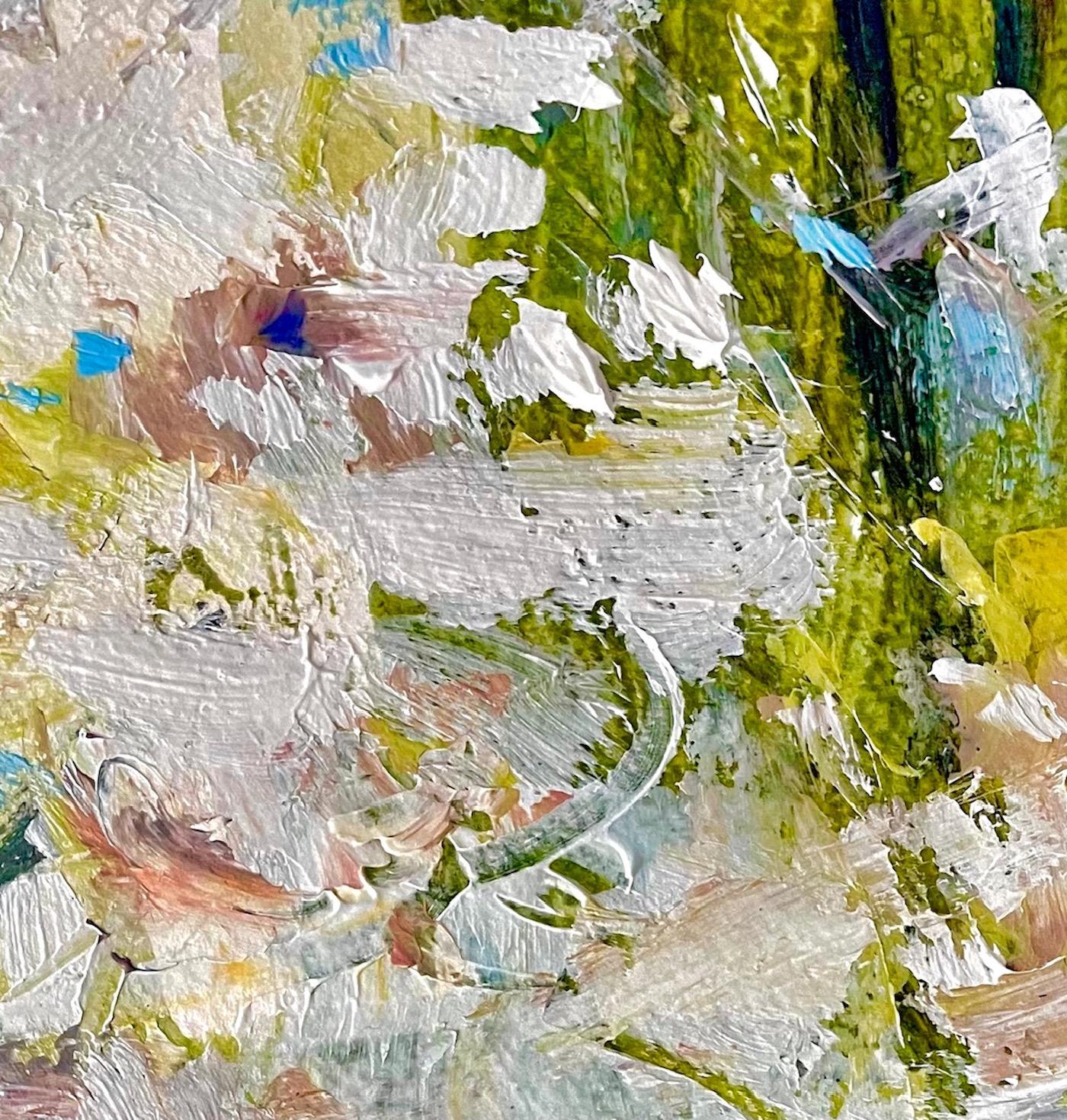 Park Blossom II, Natalie Bird, peinture originale, art contemporain, art abstrait - Beige Abstract Painting par Natalie Bird 