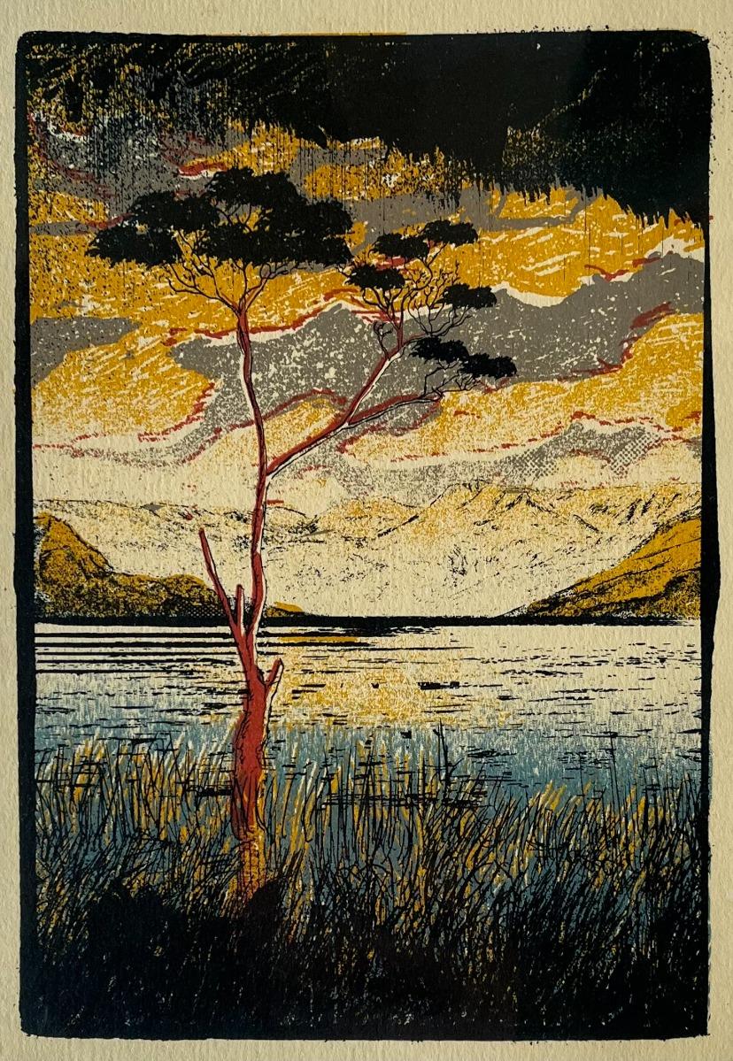 In My Place, Original painting, Landscape, still-life - Mixed Media Art by Natalie Bird