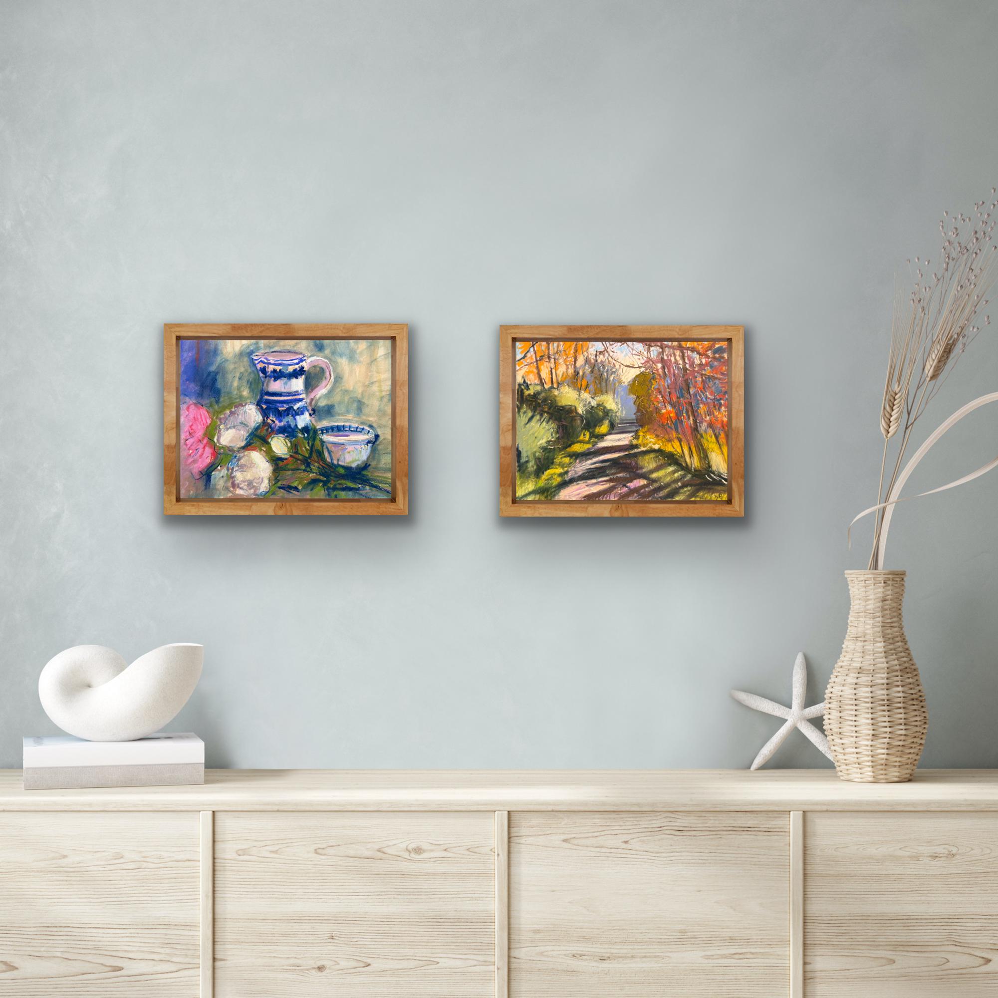 Küchenstillleben 
Herbstschönheit, Diptychon, Originalgemälde, Landschaft