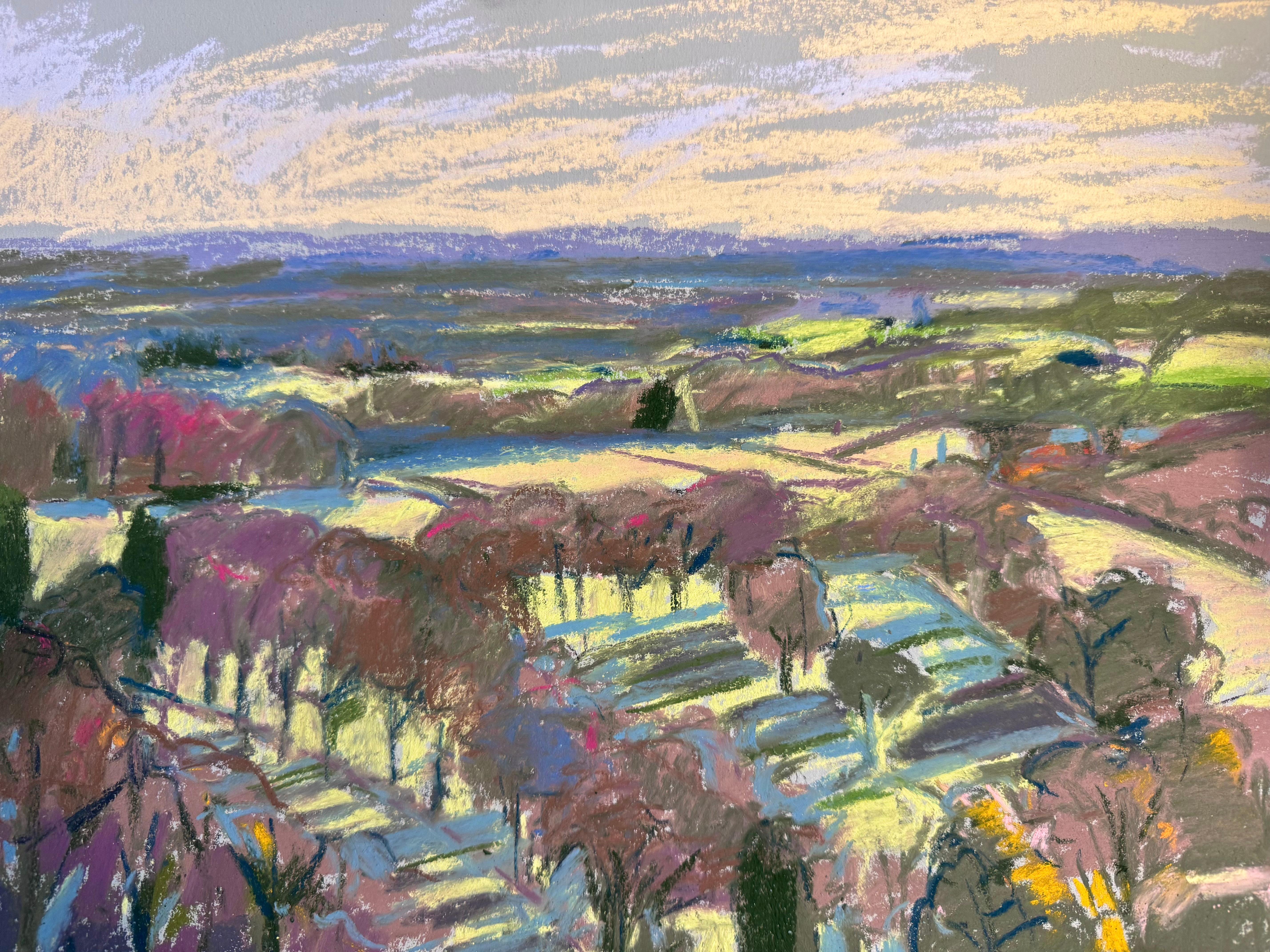 Newlands Corner, Surrey Hills, Original painting, Landscape - Mixed Media Art by Natalie Bird