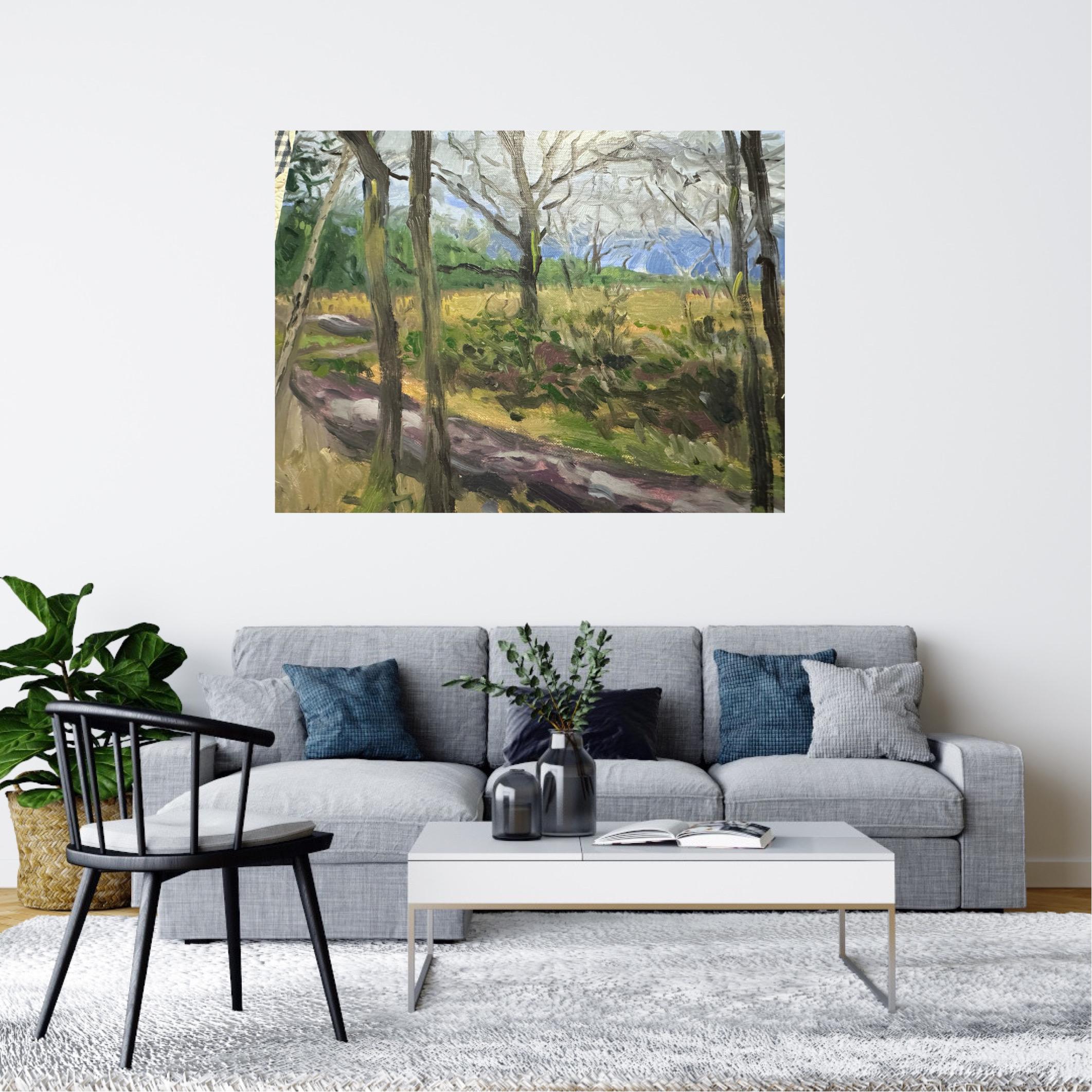 Autumn on the Common, Original painting, Landscape, Nature, Tree For Sale 1