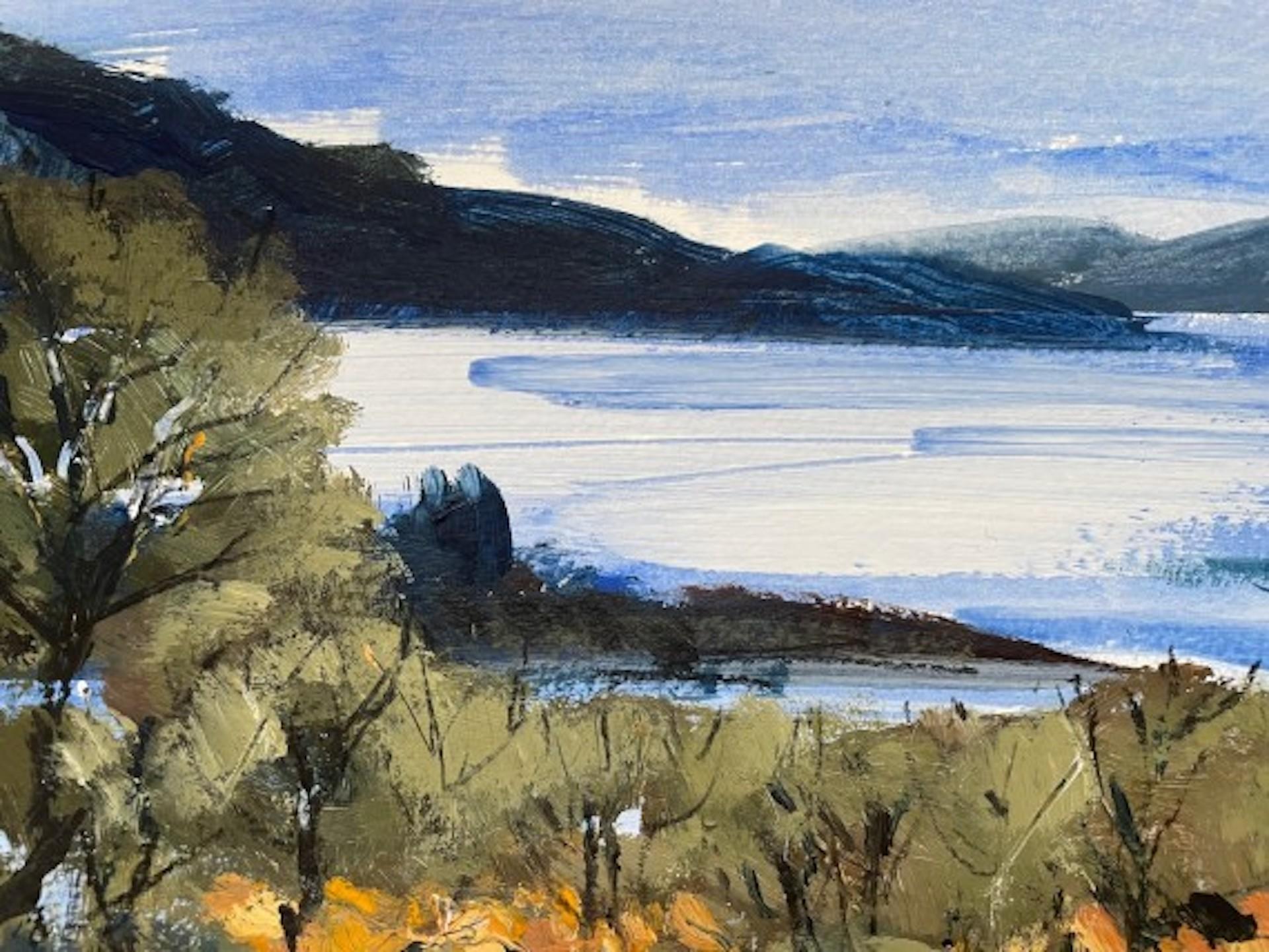 Autumn Sunshine Over The Loch, Natalie Bird, Original Coastal Seascape Painting For Sale 1