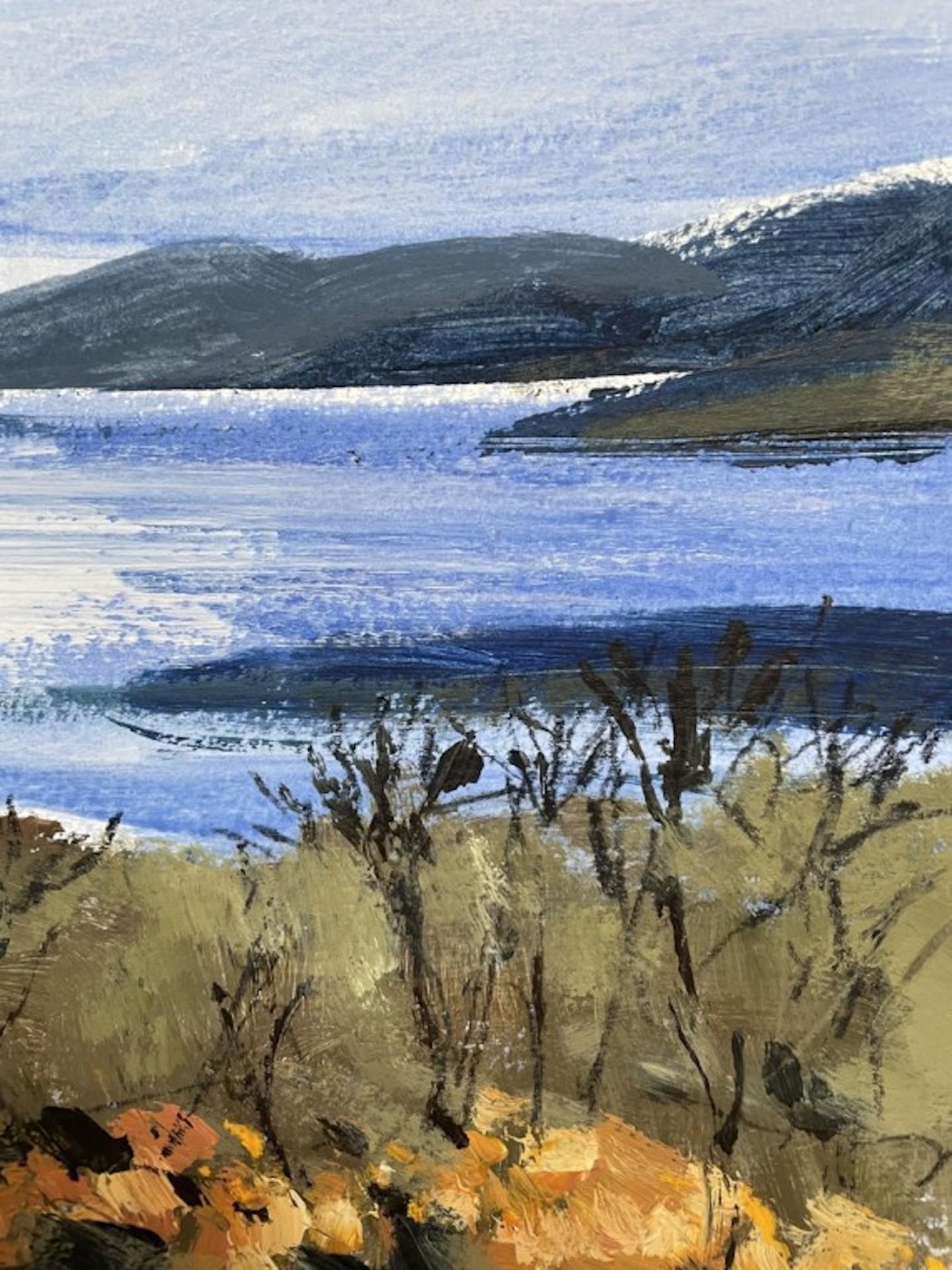 Sunshine Over The Loch, Natalie Bird, peinture originale de paysage marin, automne-hiver en vente 2
