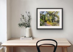 Countryside Walk, Impressionist Style Landscape Painting, Rural Contemporary Art