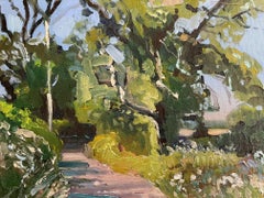 Countryside Walk, Impressionist Style Landscape Painting, Rural Contemporary Art