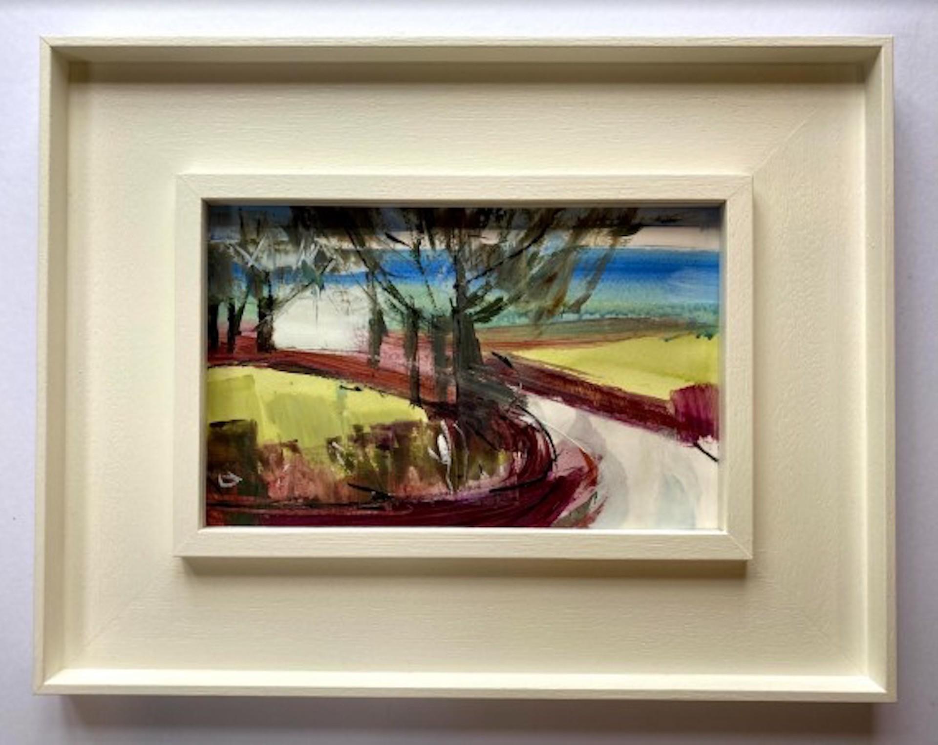 Natalie Oiseau, Country Lane I, peinture expressionniste abstraite originale - Painting de Natalie Bird