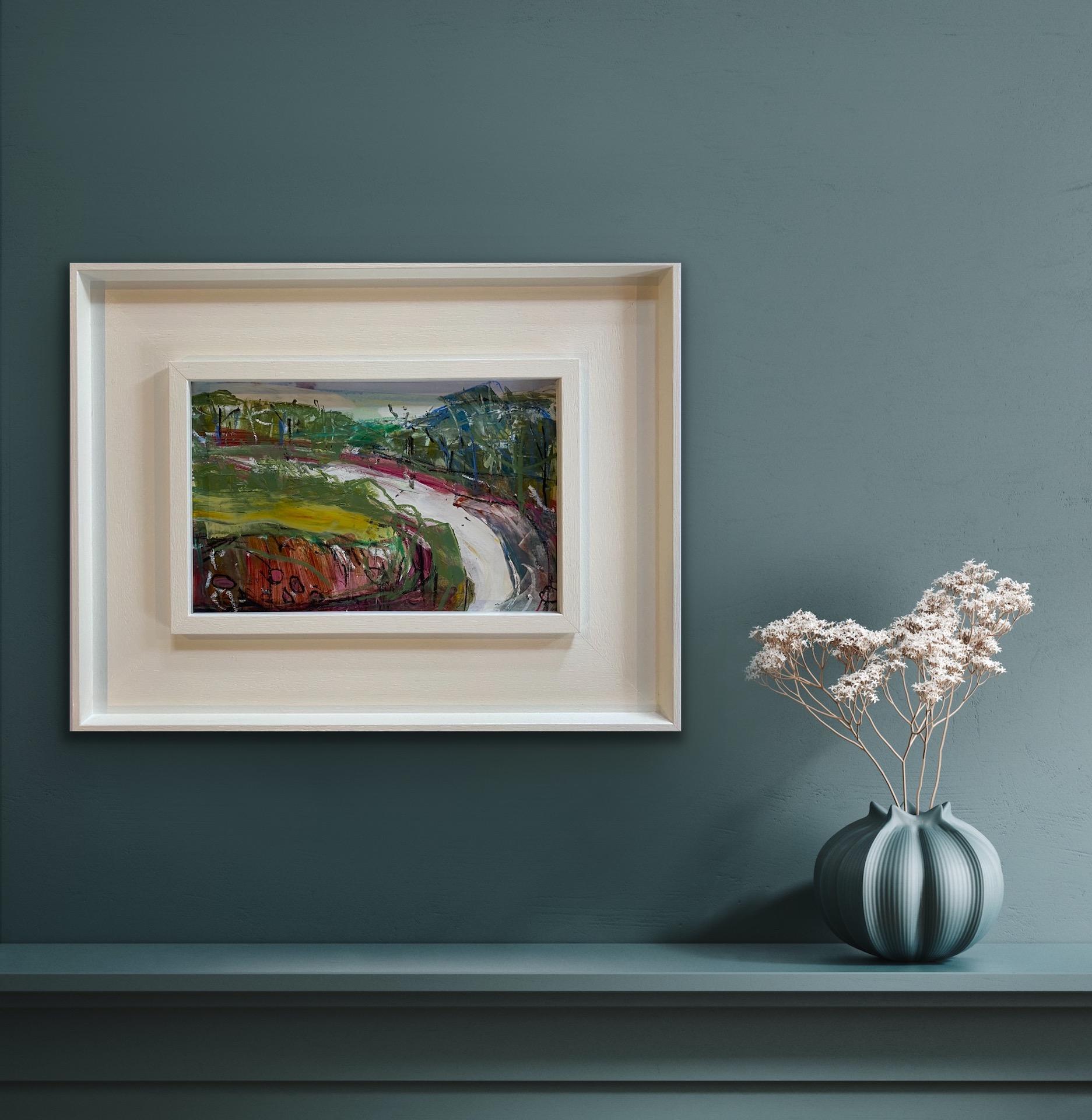 Natalie Oiseau, Country Lane II, peinture abstraite originale de paysage en techniques mixtes en vente 2