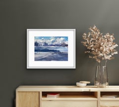 Natalie Bird, Ferry View to Fetlar, Landscape Painting, Impressionist style art