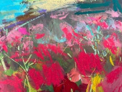 Natalie Bird, Poppies, Cornish Coast, Affordable Original Art, Floral Art