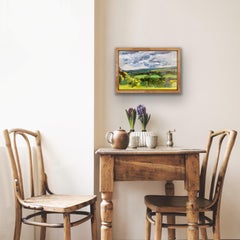 Spring Green Landscape, Surrey Hills, Original painting, Landscape, Nature, Tree